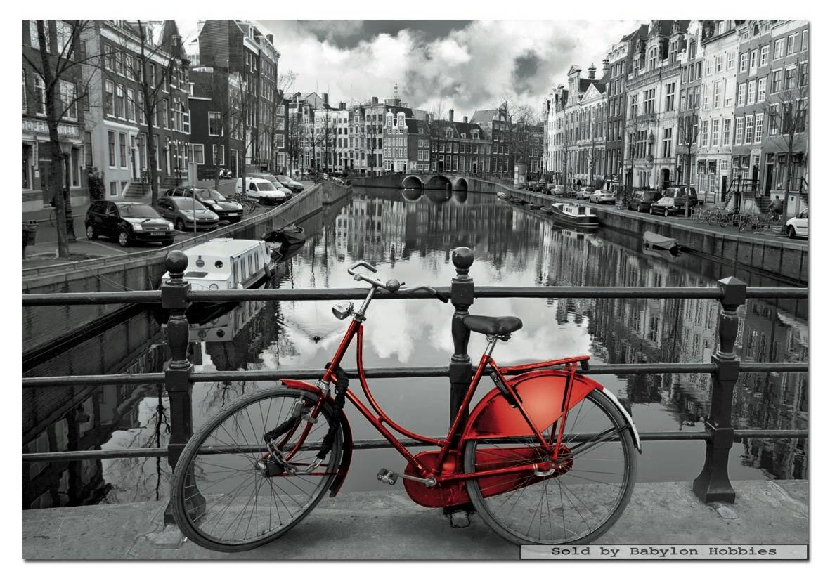 1000 st puzzel: zwart wit amsterdam nederland (nederland) (educa ...