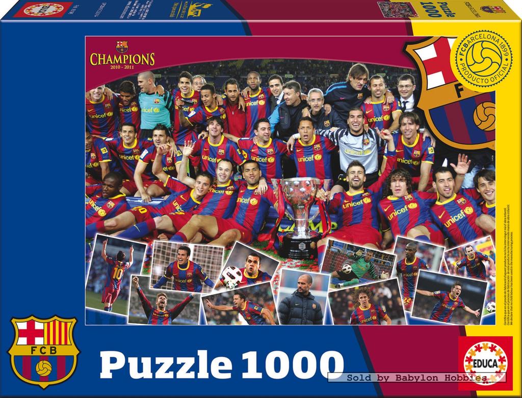 1000 pcs jigsaw puzzle Barcelona Champions (Famous People, Spain