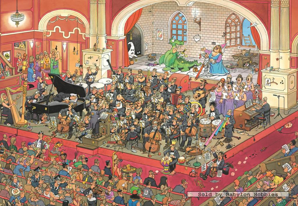 picture 1 of Jumbo 1000 pieces jigsaw puzzle: Jan Van Haasteren - ST GEORGE AND THE DRAGON (17214)