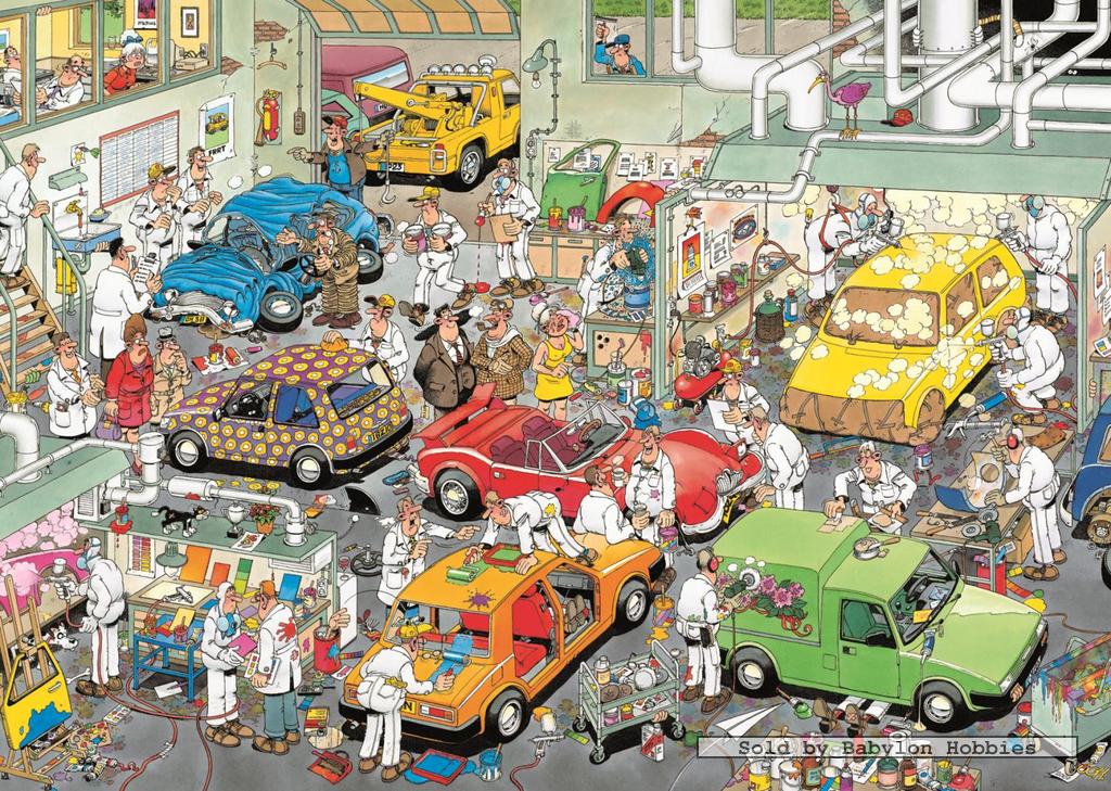 500 pcs jigsaw puzzle Jan van Haasteren In the Car Respraying Shop