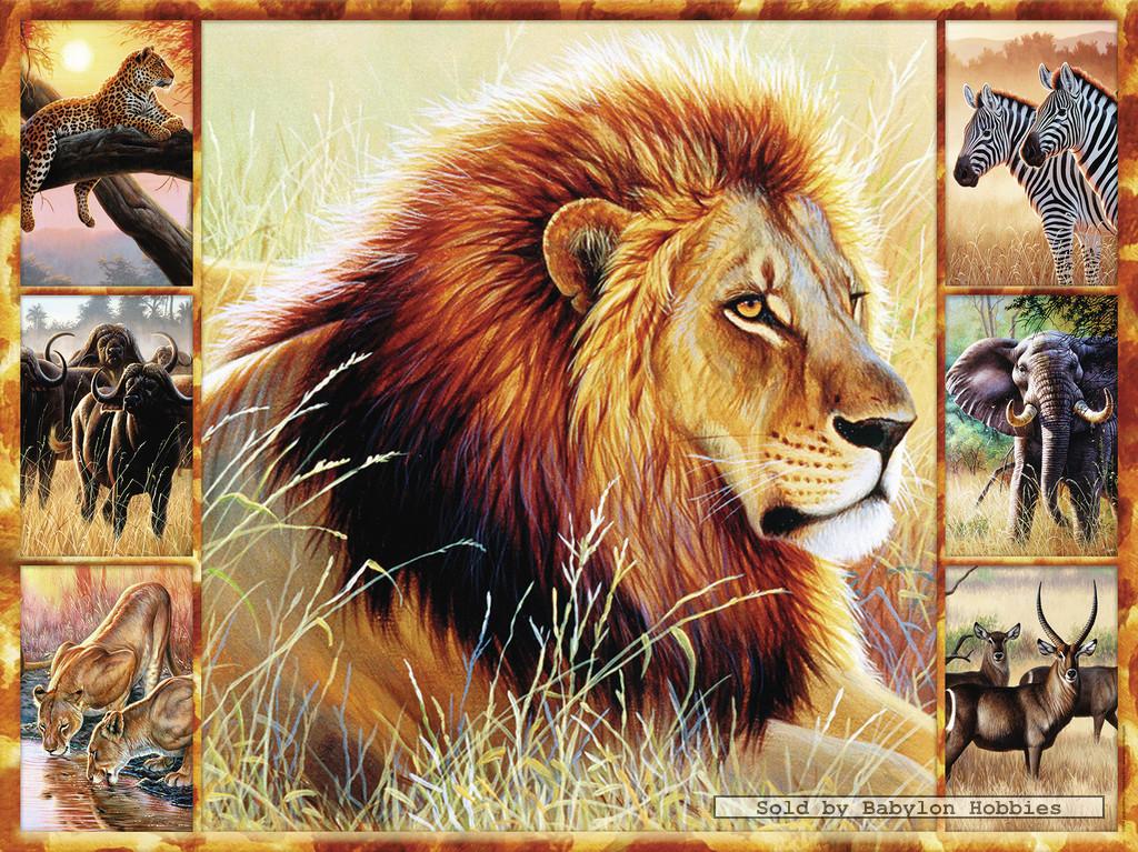 1500 pcs jigsaw puzzle: Animals of the Savannah (Africa, Animals, Lions