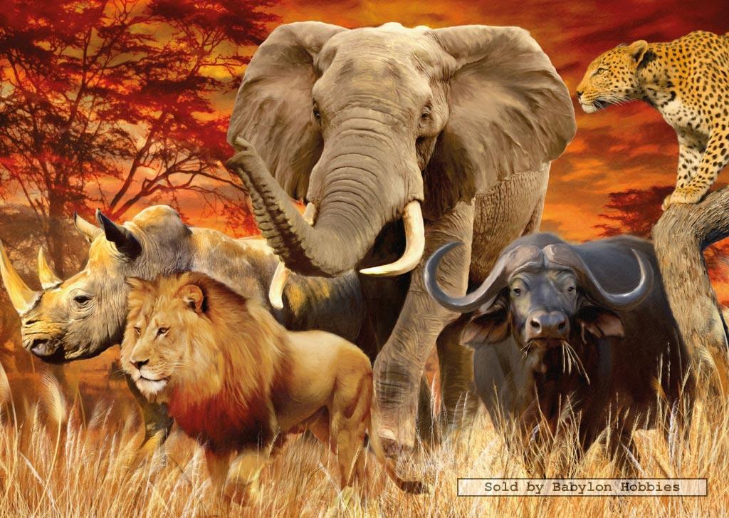 Big five animals material