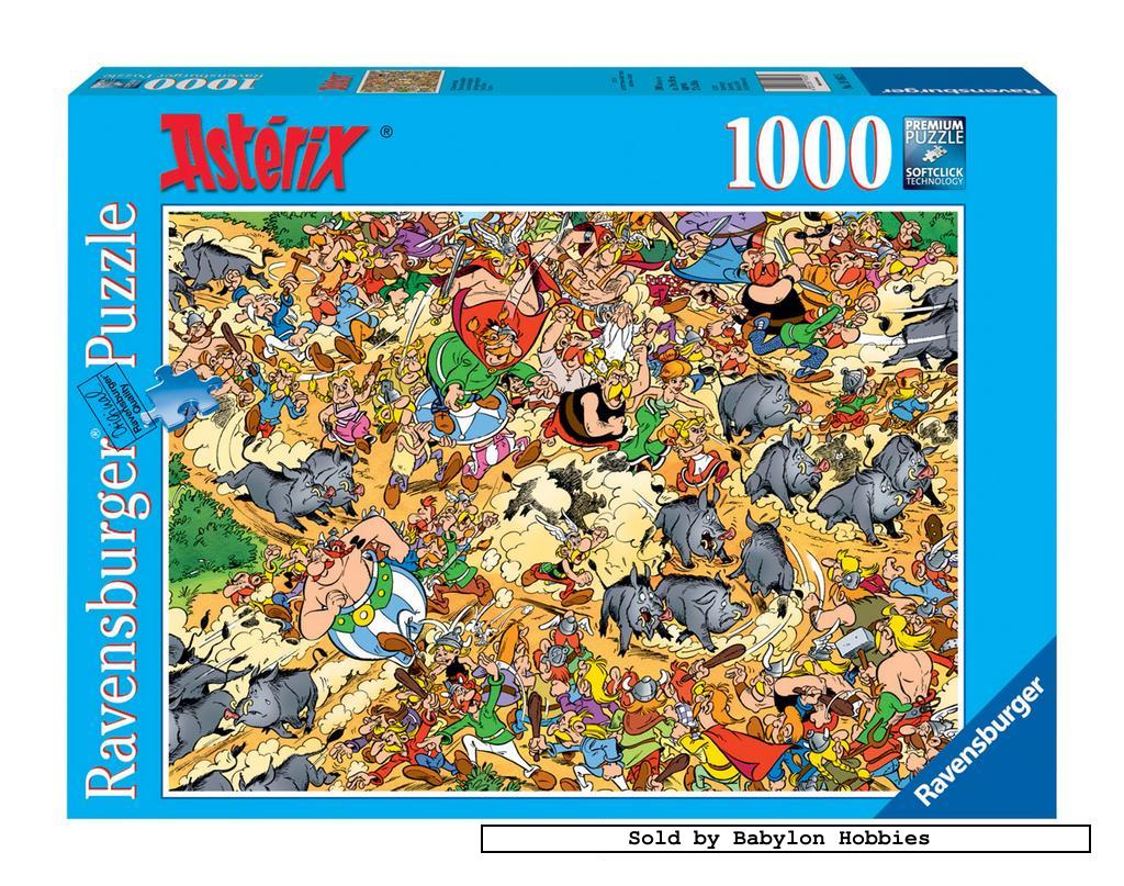1000 pcs jigsaw puzzle Asterix Hunting Wild Boars (Cartoon) Ravensburger eBay