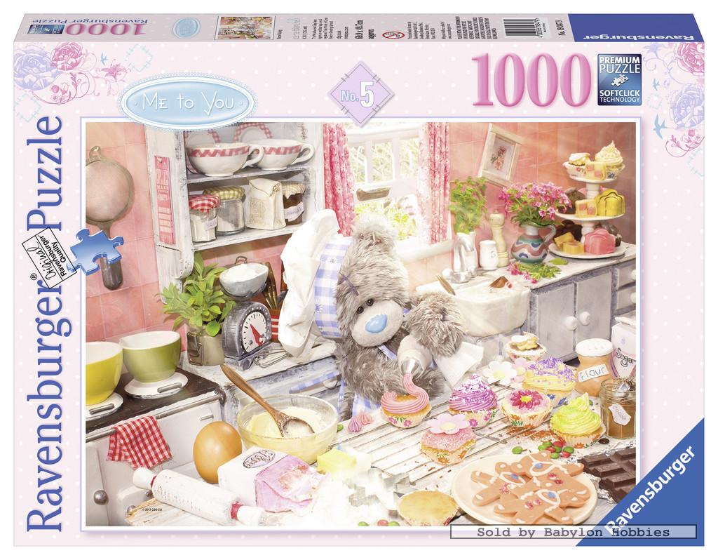 picture 1 of 1000 pieces jigsaw puzzle: Me To You - Tatty Teddy in the kitchen (by Ravensburger) 193479